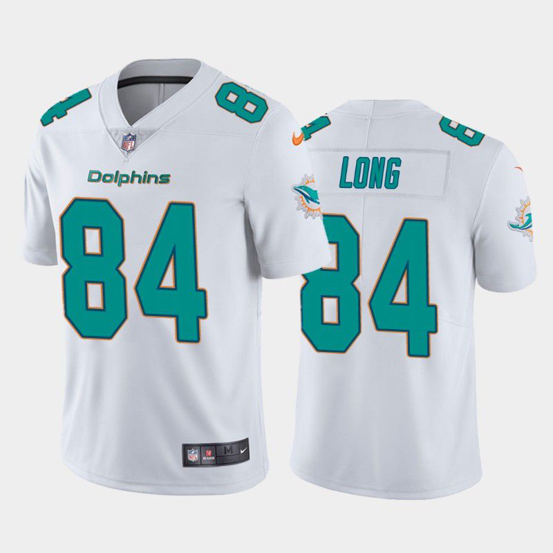 Men Miami Dolphins 84 Hunter Long Nike White Limited NFL Jersey